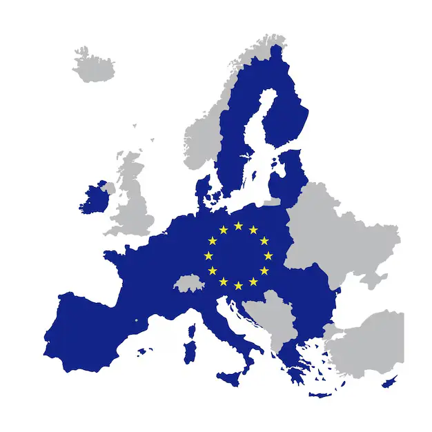 european union map with stars european union map member states after brexit vector illustration isolated white background 258339 723